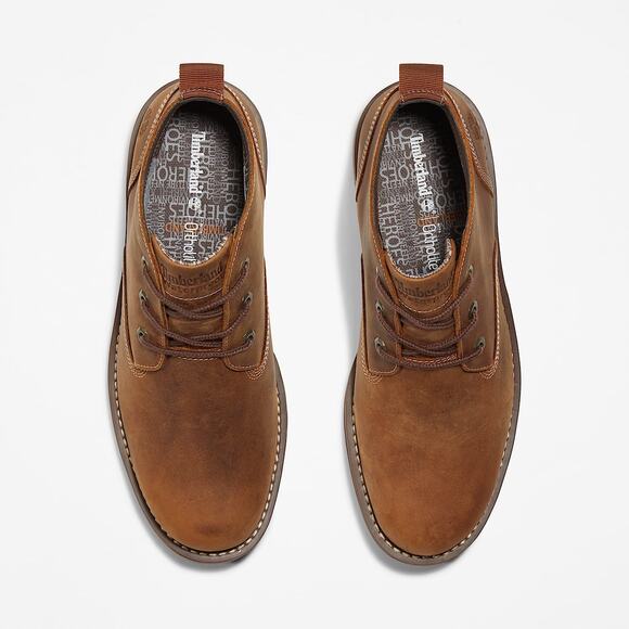 TIMBERLAND MEN\'S 13 LARCHMONT MID LACED WATERPROOF SADDLE BROWN NIB A2NF3 main image 8